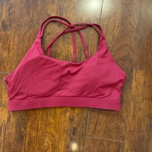 Women's Strappy Red Sports Bra